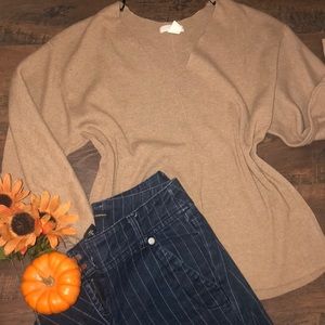 H&M tan sweater NWOT slouchy